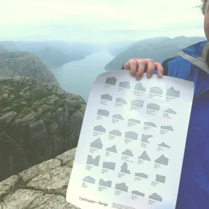 Fjelltopper skrapekartet i norge Prekestolen