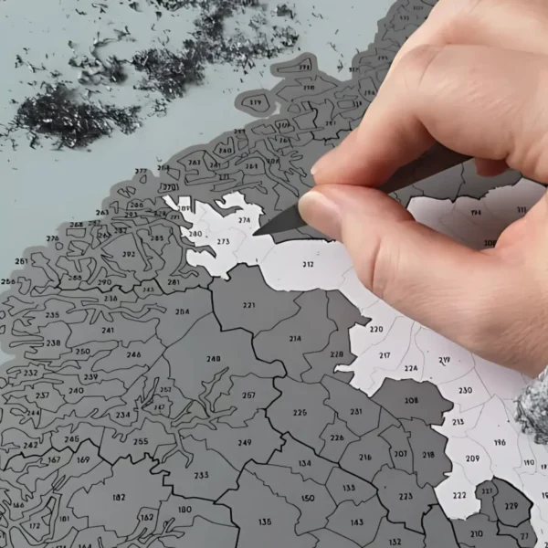 Skrapkarta Norge - Närbild 2025 Skrapekartet Norge - Close up 2025