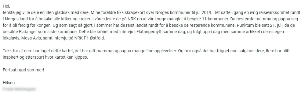 Omtale av Skrapekartet Norge